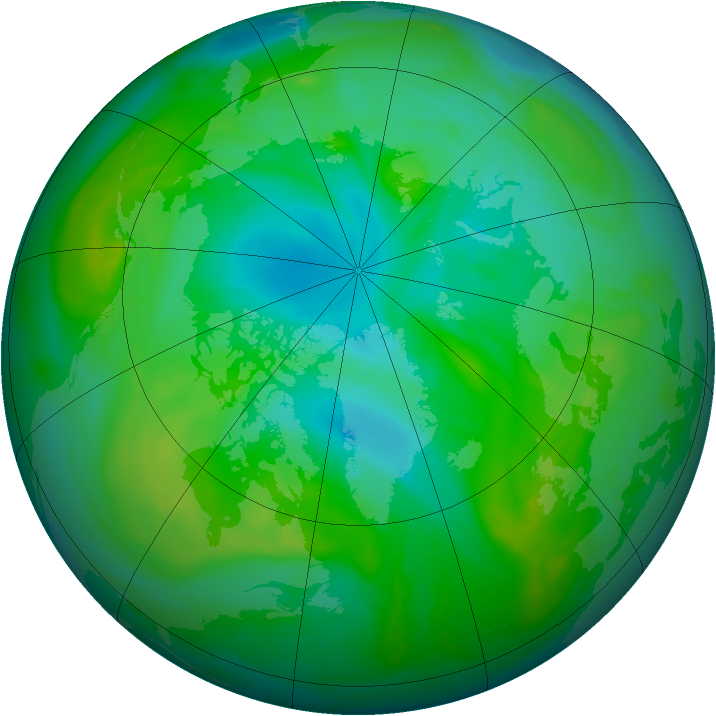 Arctic ozone map for 27 July 2005